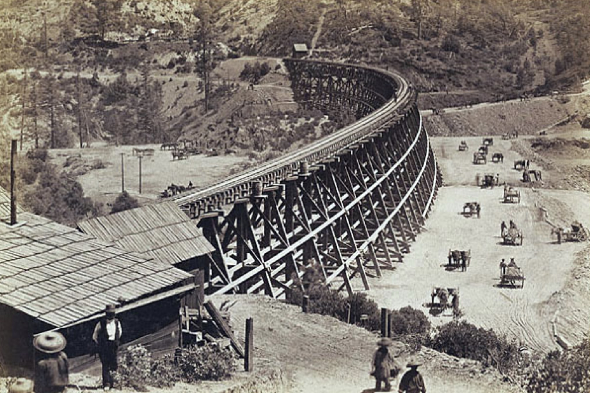 Trestle on Central Pacific Railroad. 